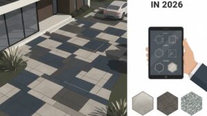 Премиальная брусчатка для подъездных дорожек и коттеджей, современный дизайн, чистые линии.