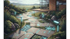 Современная брусчатка премиум-класса для коттеджей, стильная мощеная дорожка, тренды 2026 года.